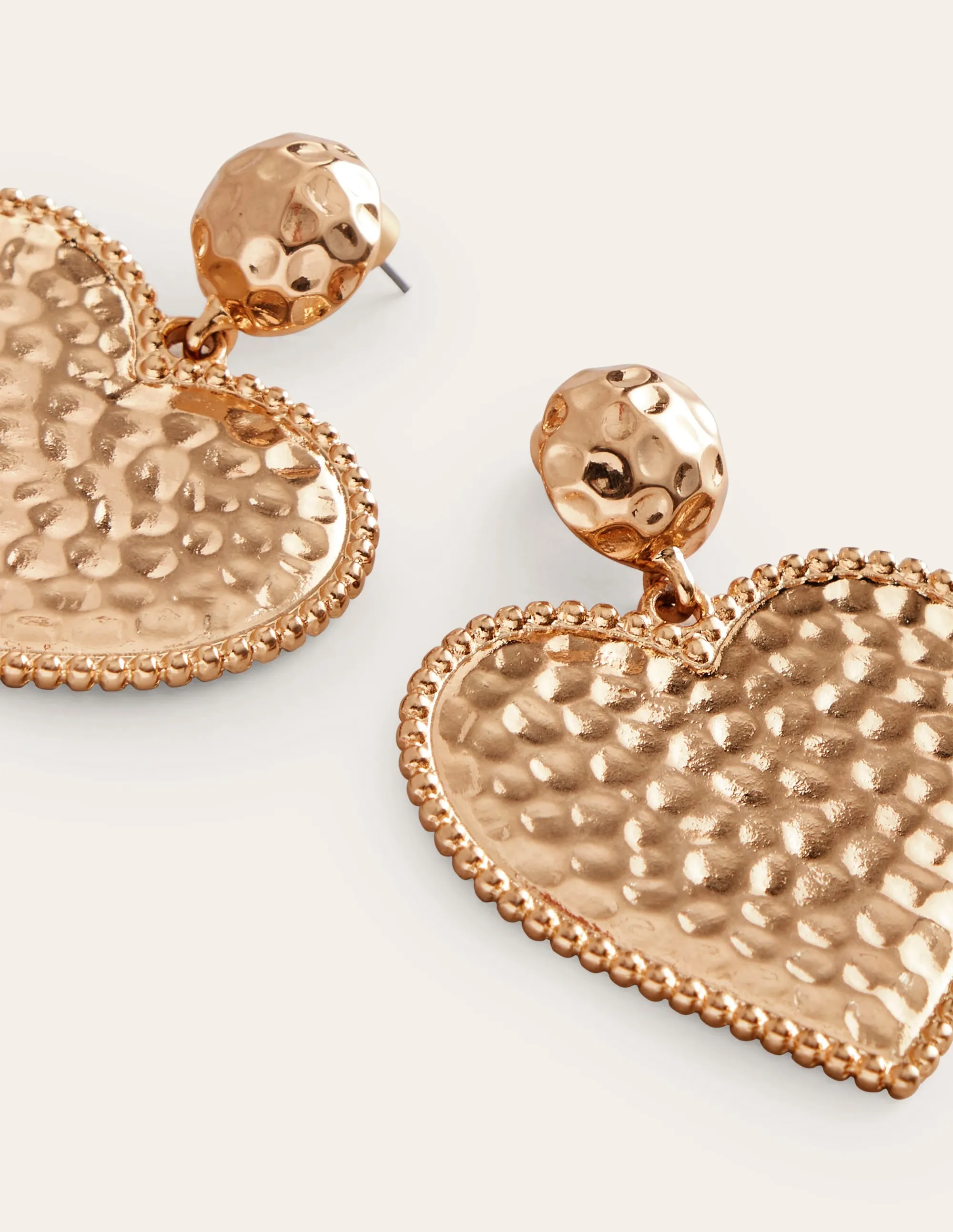 Heart Statement Earrings-Gold