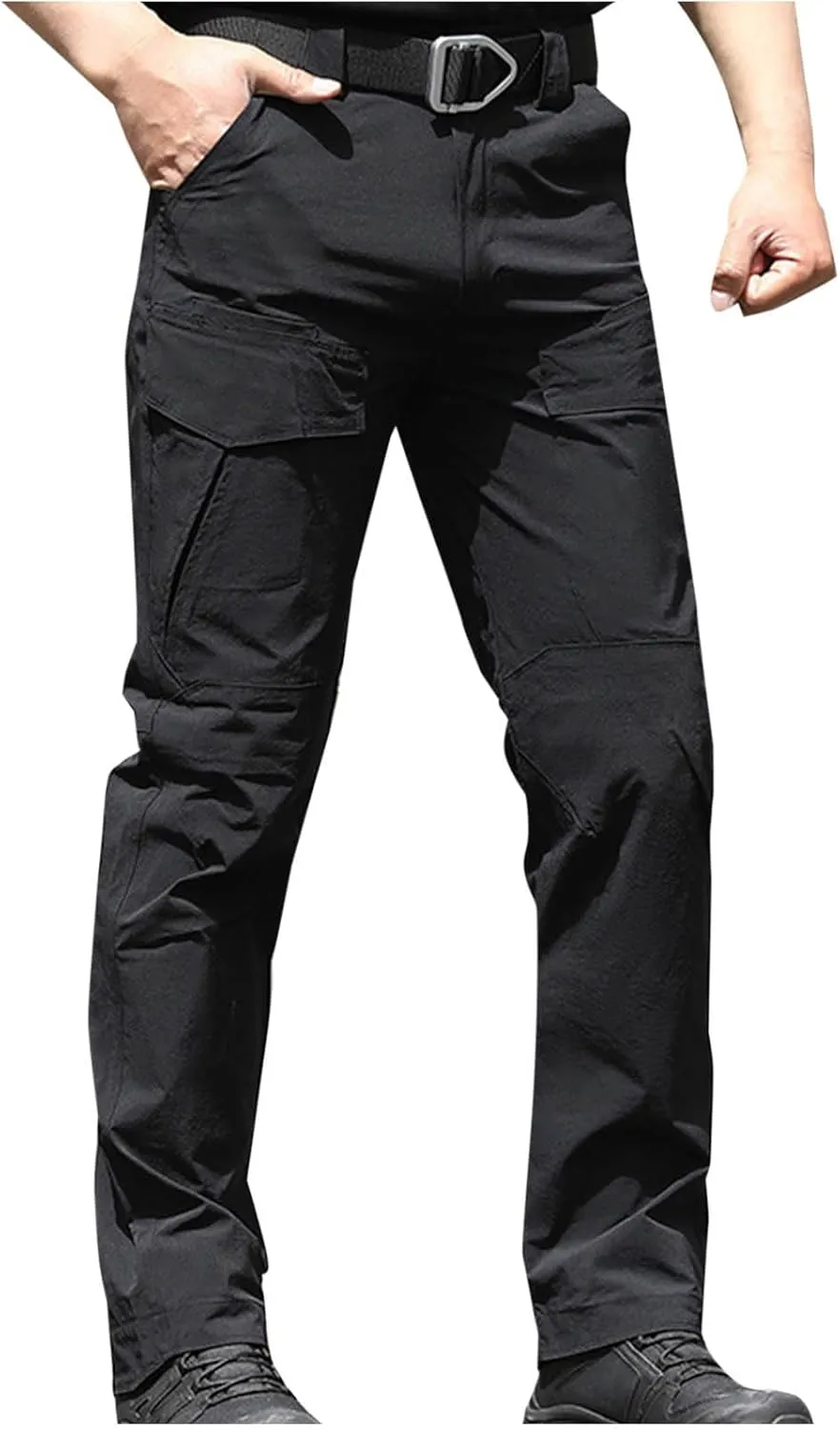 Hiking Pants Men Tactical Pants Casual Straight Leg Pants Stretch Cargo Pants Outdoor Lightweight Work Trousers