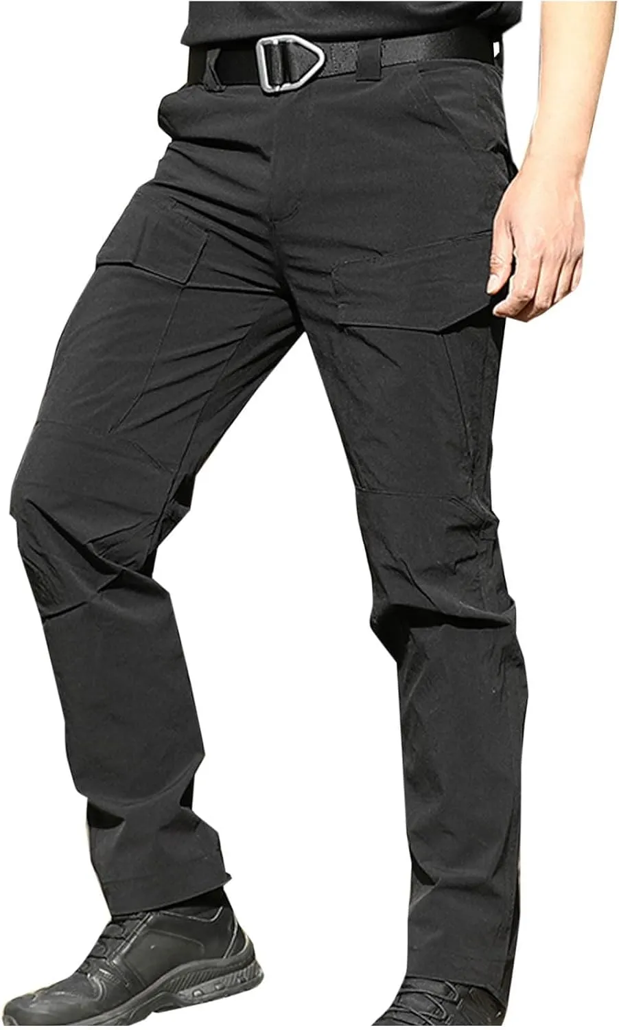 Hiking Pants Men Tactical Pants Casual Straight Leg Pants Stretch Cargo Pants Outdoor Lightweight Work Trousers