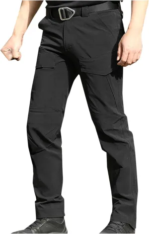Hiking Pants Men Tactical Pants Casual Straight Leg Pants Stretch Cargo Pants Outdoor Lightweight Work Trousers