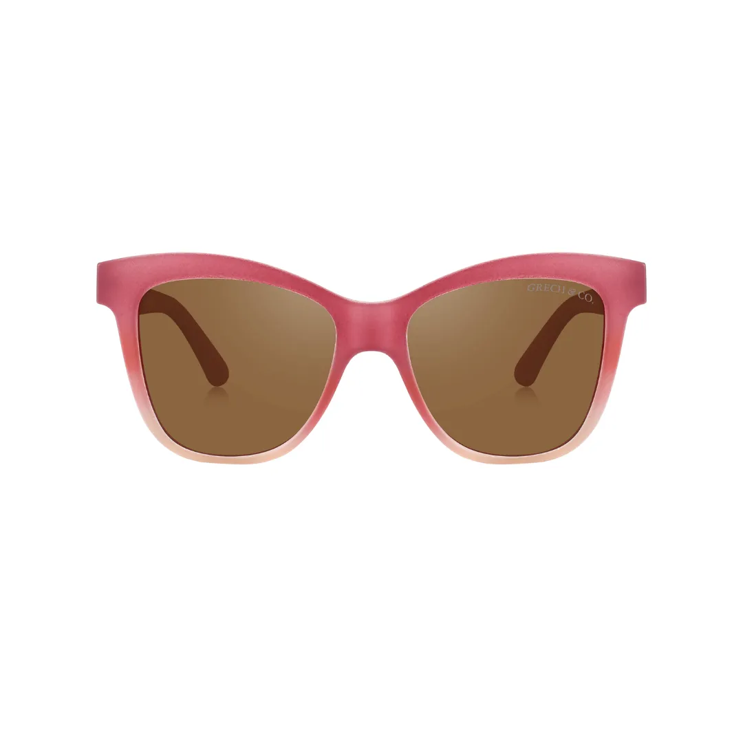 Iconic Wayfarer Ombre  | Polarized Sunglasses | Adult | 15  Y | Mauve Rose Ombre