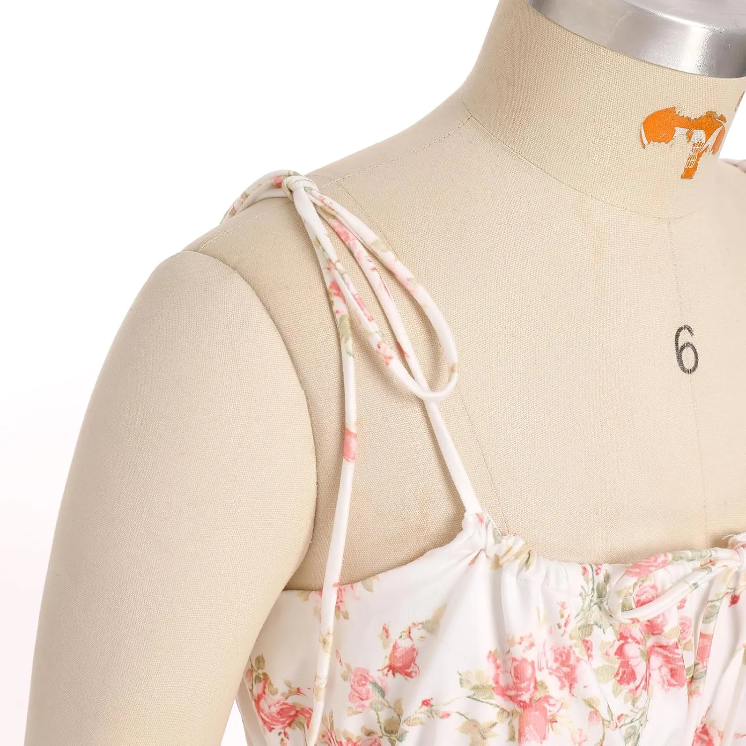 IDOPIP Women Summer Floral Bodycon Maxi Dress Boho Spaghetti Straps Backless Sundress Casual Classy Wedding Guest Dress 2024