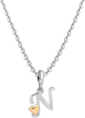 Initial Letter Necklace for Women Name A-Z Alphabet Pendant Necklaces with Gold Heart Birthday Anniversary Choker Necklaces