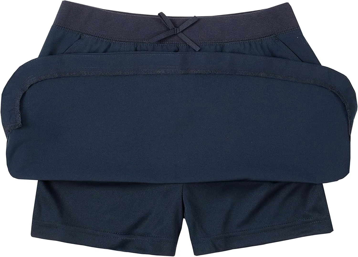 IZOD Girls' School Uniform Pull-on Scooter Skirt with Undershorts, Knit Waistband & Functional Pockets, Wrinkle Resistant