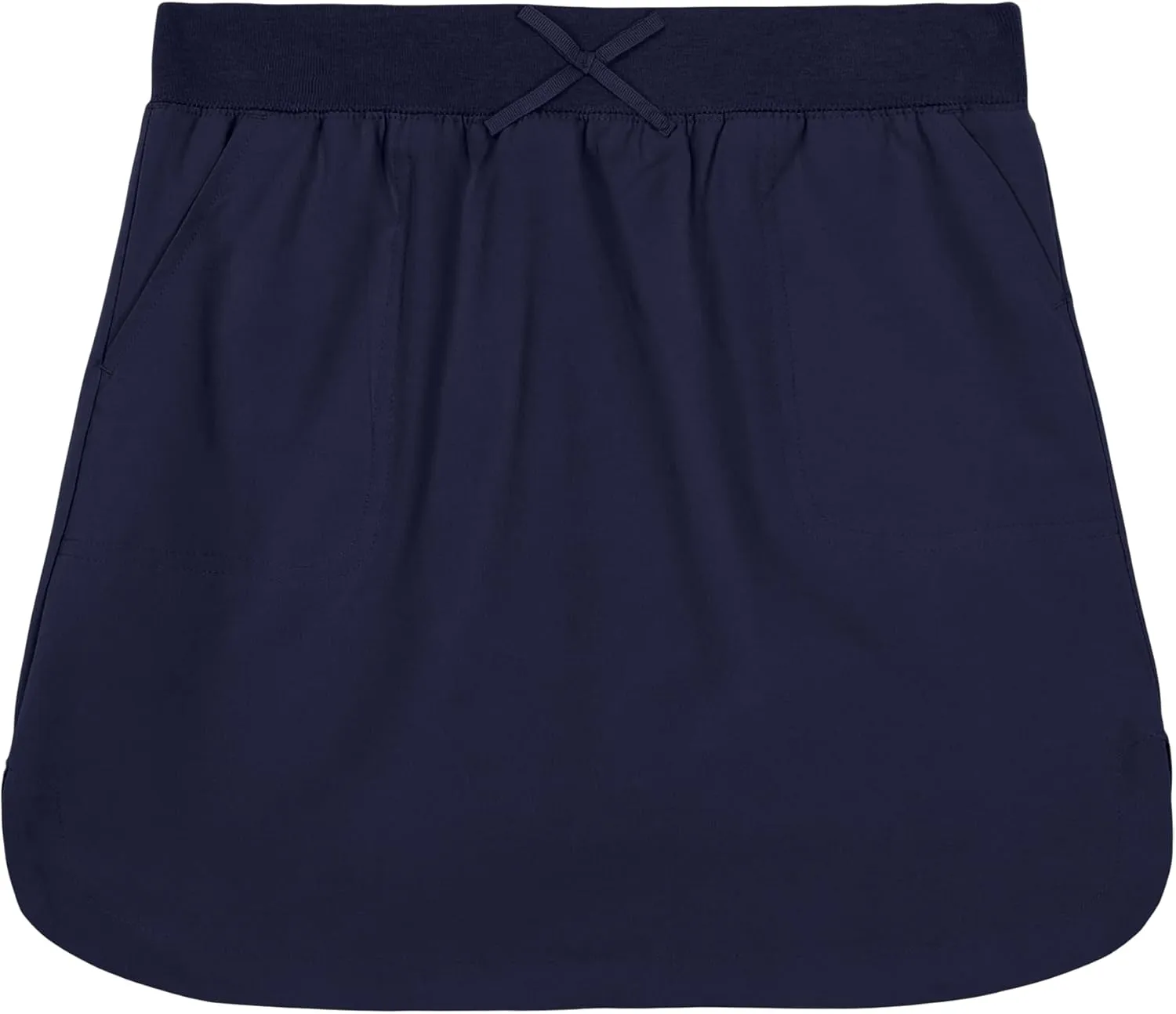 IZOD Girls' School Uniform Pull-on Scooter Skirt with Undershorts, Knit Waistband & Functional Pockets, Wrinkle Resistant