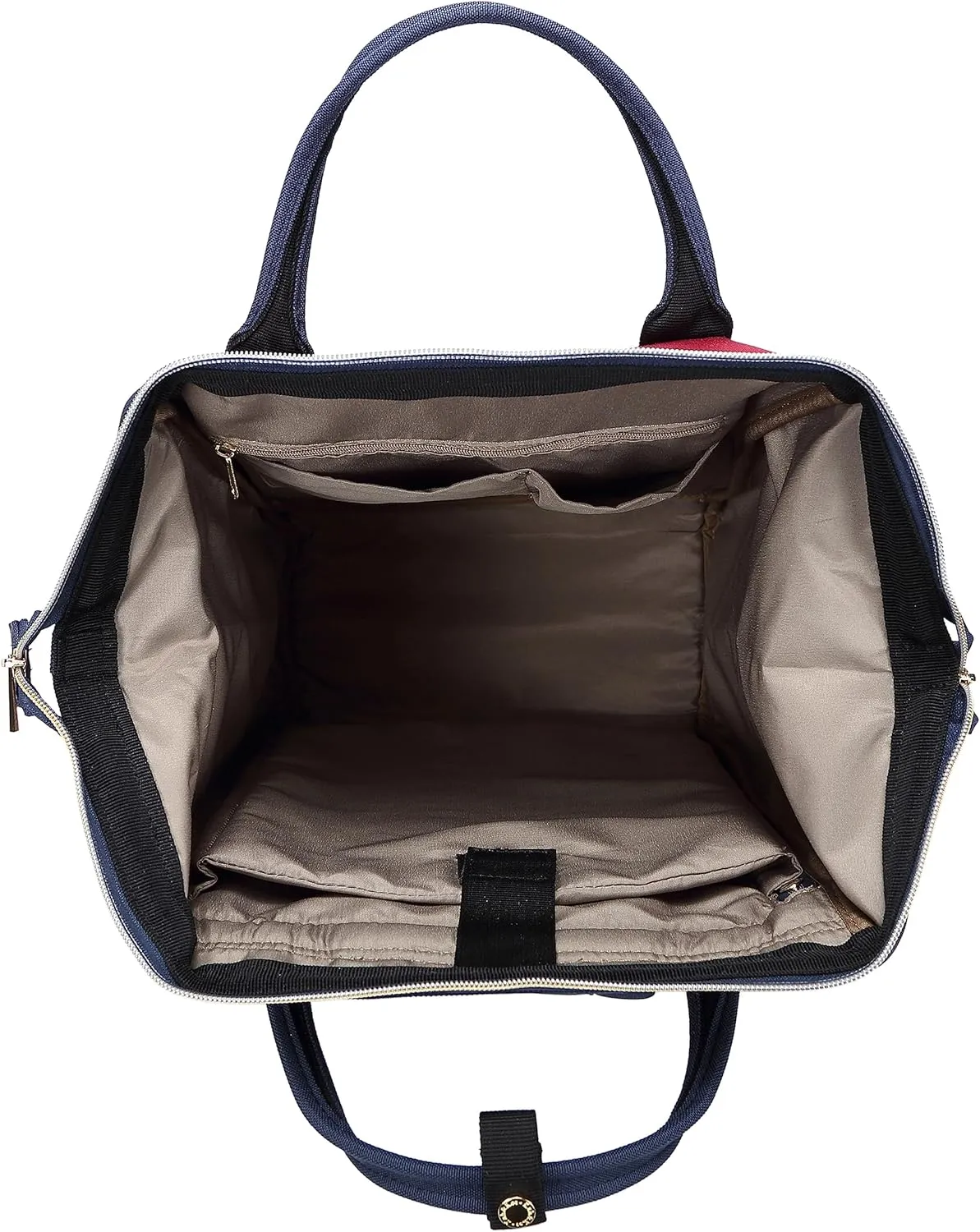 Kah&Kee Polyester Travel Backpack Functional Anti-theft School Laptop for Women Men (Bordeaux/Navy II, Medium)