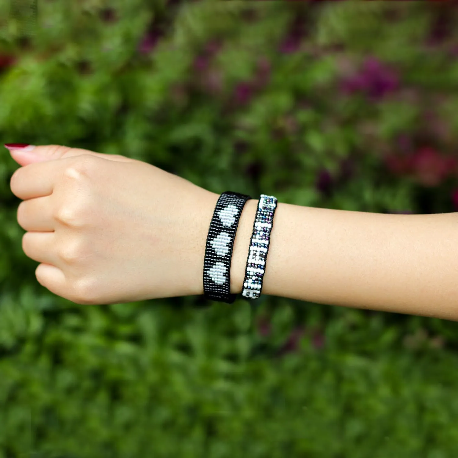 KELITCH Heart Shape Miyuki Beads Bracelets Handmade Braided Wrap Bracelets New Wax Rope Cuff Bracelets