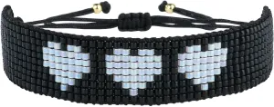 KELITCH Heart Shape Miyuki Beads Bracelets Handmade Braided Wrap Bracelets New Wax Rope Cuff Bracelets