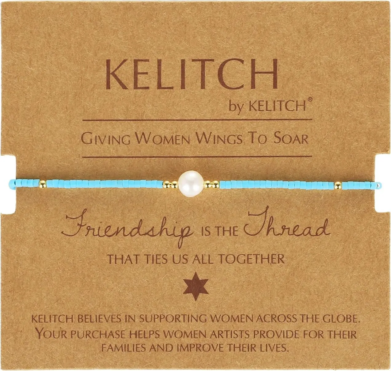 KELITCH Women Friendship Bracelets Miyuki Beads Strand Bracelets Handmade Fashion 3 Pcs Pearl Bracelets Bangles