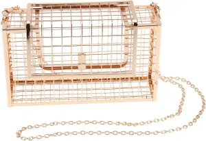 KESYOO 2 pcs metal baskets Evening Bag Clutch Bag Metal Clutch hollow handbag Lady bags dinner bag