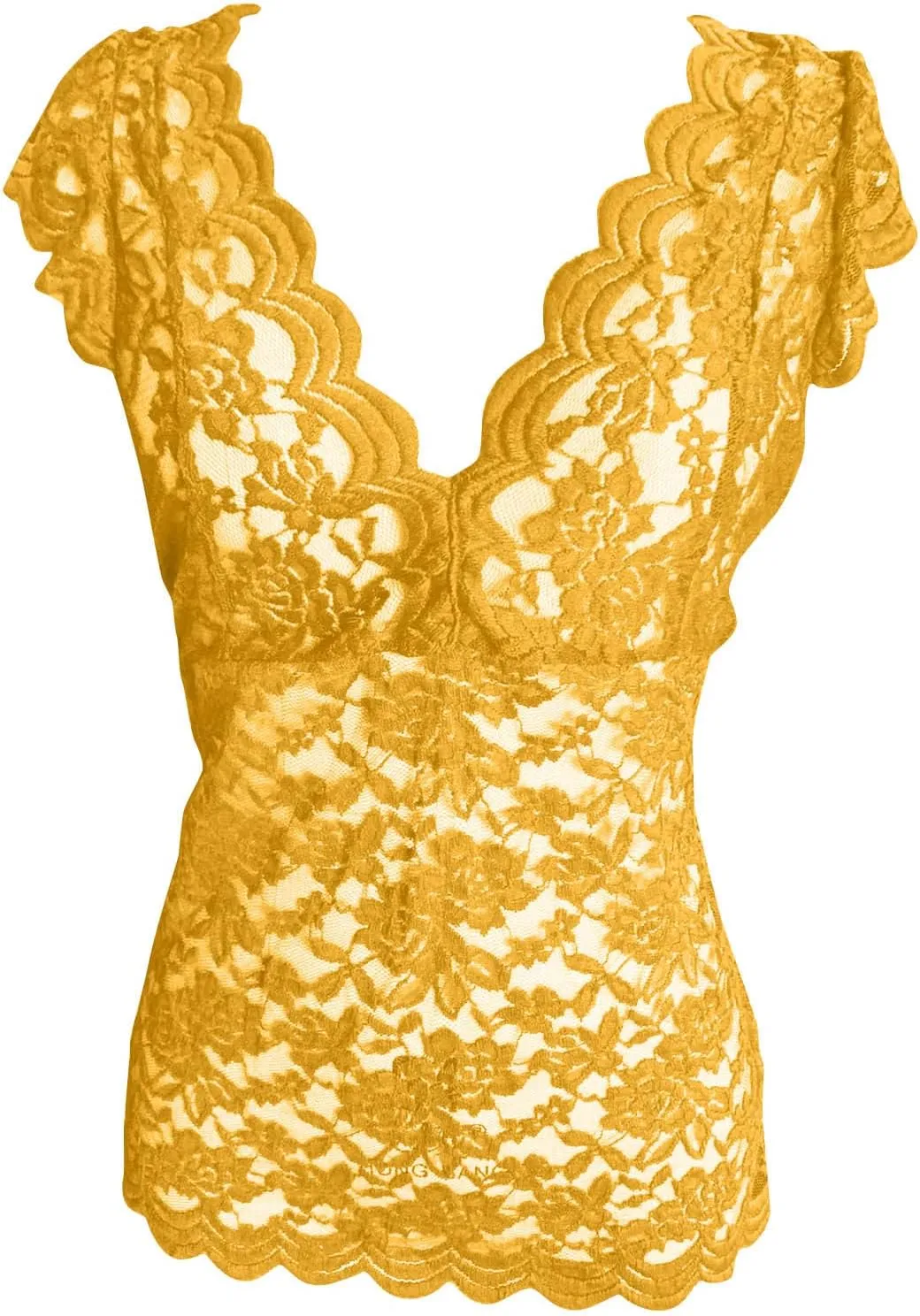 Lace Tank Tops for Women Plus Size Floral Lace Sheer V Neck Scalloped Trim Sleeveless Tank Shirts Tops Trendy