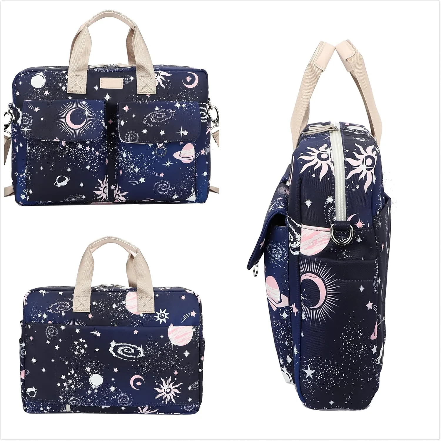 Laptop Briefcase, Water Repellent Multi-Functional Laptop Shoulder Messenger Case Bag (15 inch-15.6 inch, SLB-9)