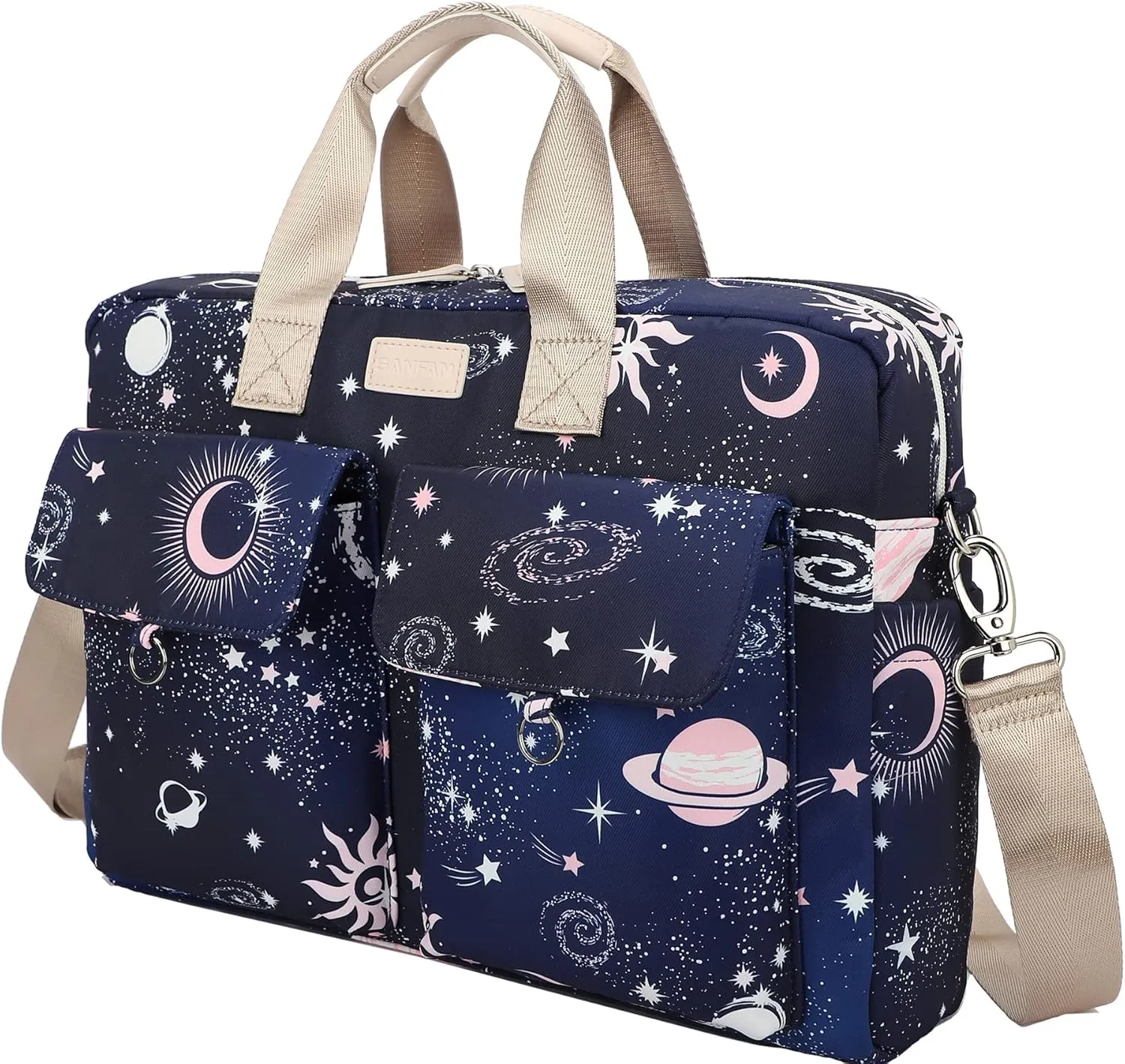 Laptop Briefcase, Water Repellent Multi-Functional Laptop Shoulder Messenger Case Bag (15 inch-15.6 inch, SLB-9)