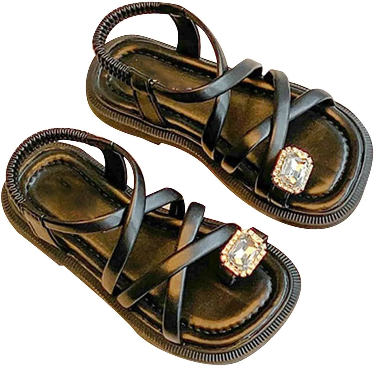 Leather Sandals for Girls Baby Girls Sandals Open Toe Cute No Heels Dress Sandals Strappy High Sandals for Girls