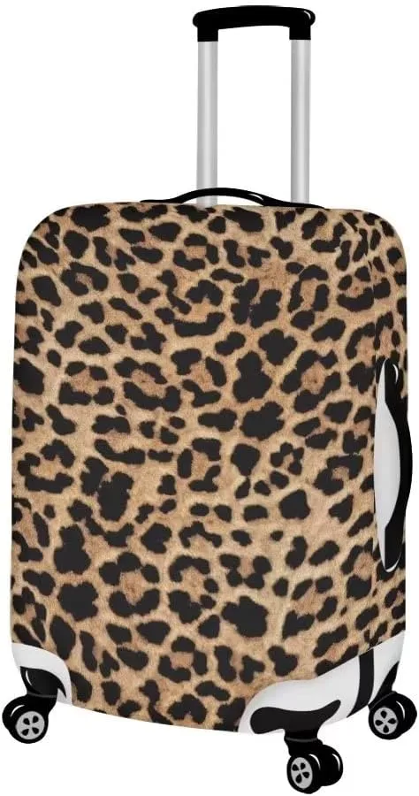 Leopard Printed Women Luggage Cover Personalized Pretty Anti-Scratch Practical Suitcae Baggage Case