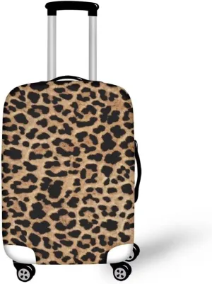 Leopard Printed Women Luggage Cover Personalized Pretty Anti-Scratch Practical Suitcae Baggage Case