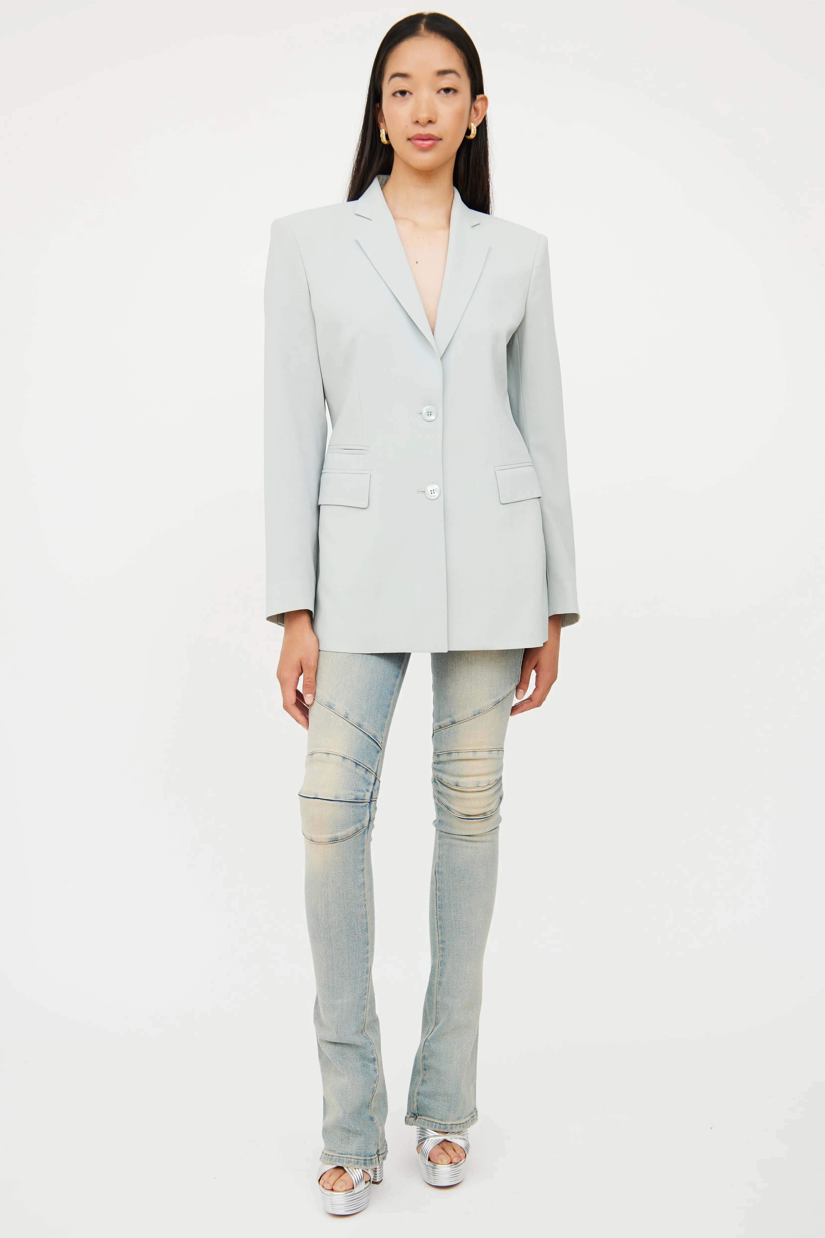 Light Blue Wool Blazer
