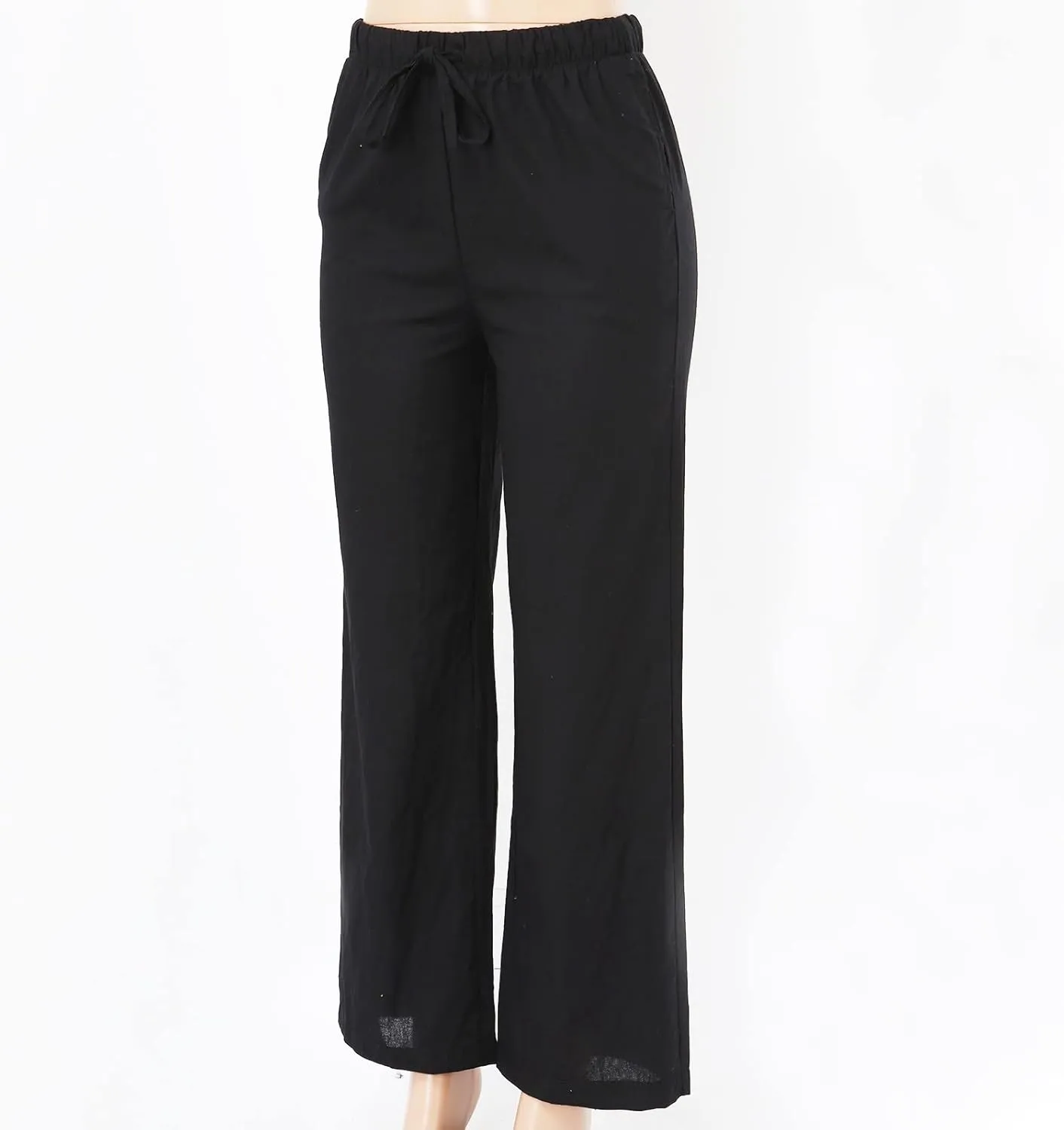 Linen Flowy Pants for Women Wide Leg Beach Pants Summer Vacation Boho Pants Casual Yoga Pants Women Holiday Lounge Pants