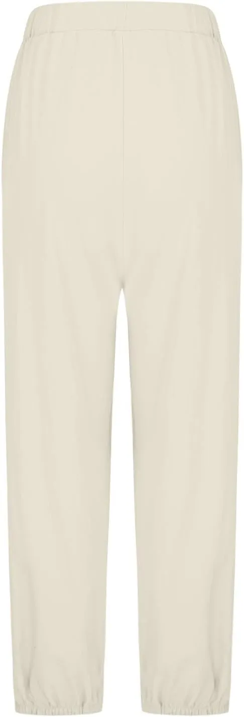 Linen Pants for Women Summer Casual Tie Knot High Waist Pants Button Slit Hem Trousers Baggy Slacks with Pockets 2025