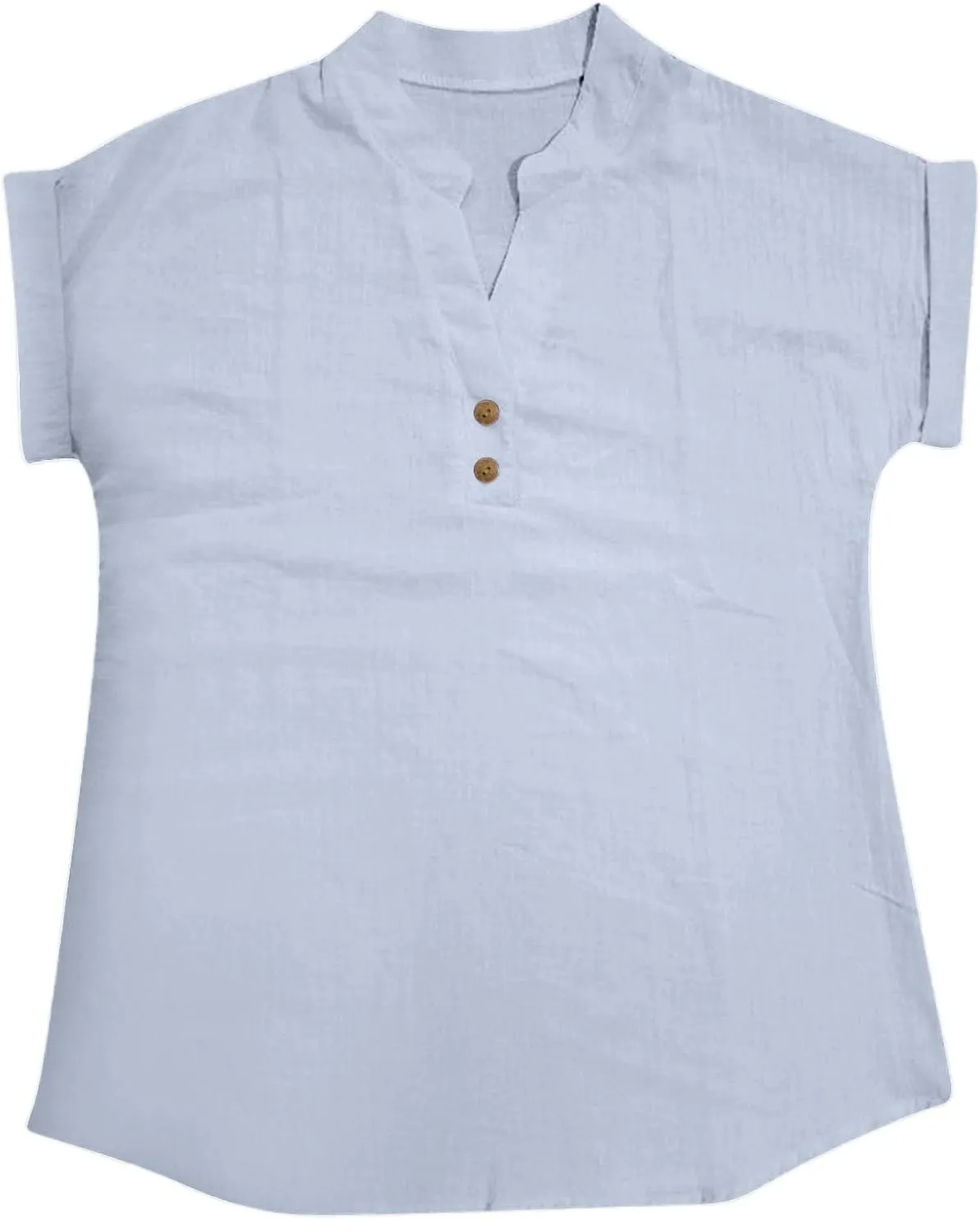 Linen Tops for Women Oversized Crew Neck Summer Short Sleeve Linen Tee Shirts Solid Casual Comfy Blouses Top