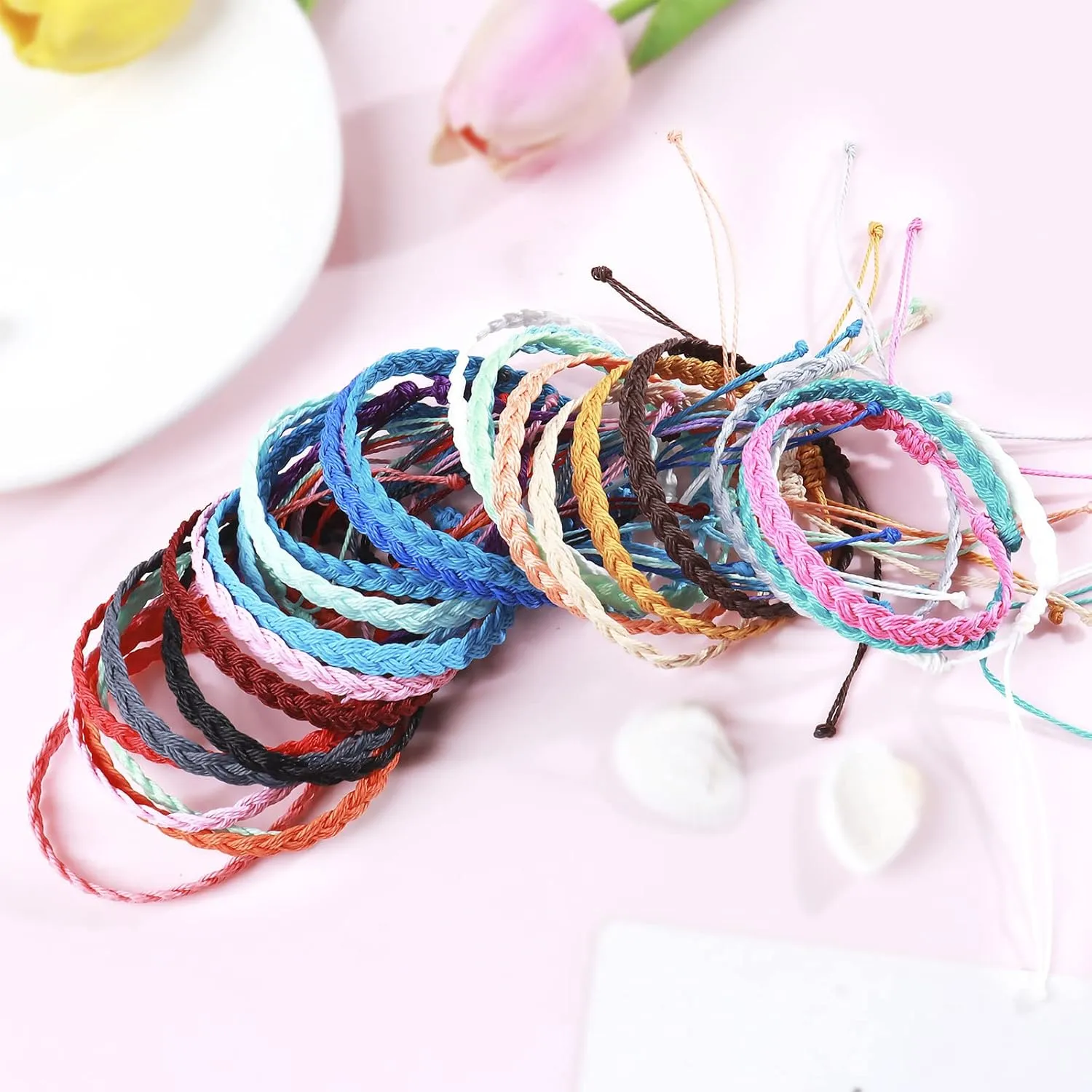 Long tiantian String Bracelets for Women Gifts Trendy Stuff Friendship Bracelets Waterproof Summer Ankle Bracelets Outfits Adjustable Wave Surfer Beach Bracelets Stocking Stuffers