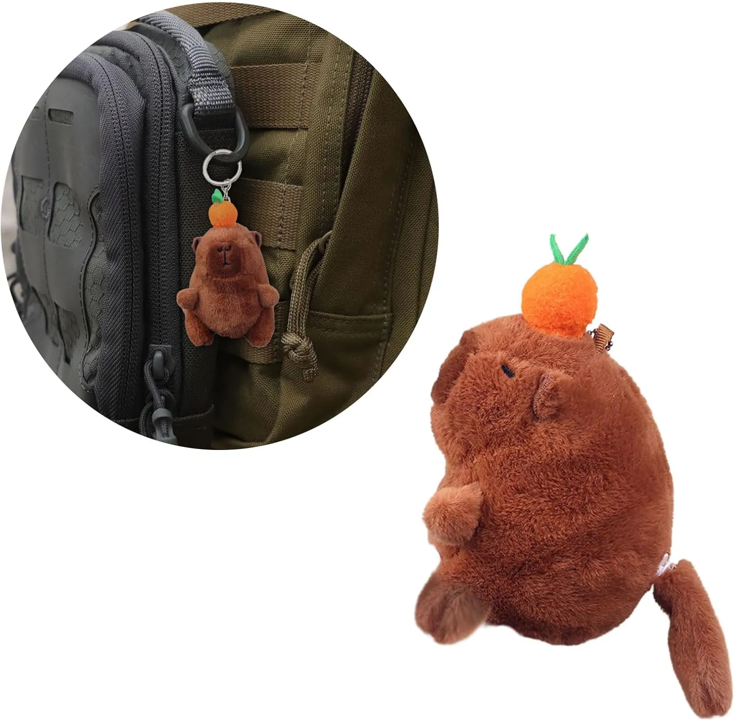 Lovely Movable Animal Charm Keychains Lovely Ornament Women Car Keyring Backpack Handbag Charm Pendant Key Holder