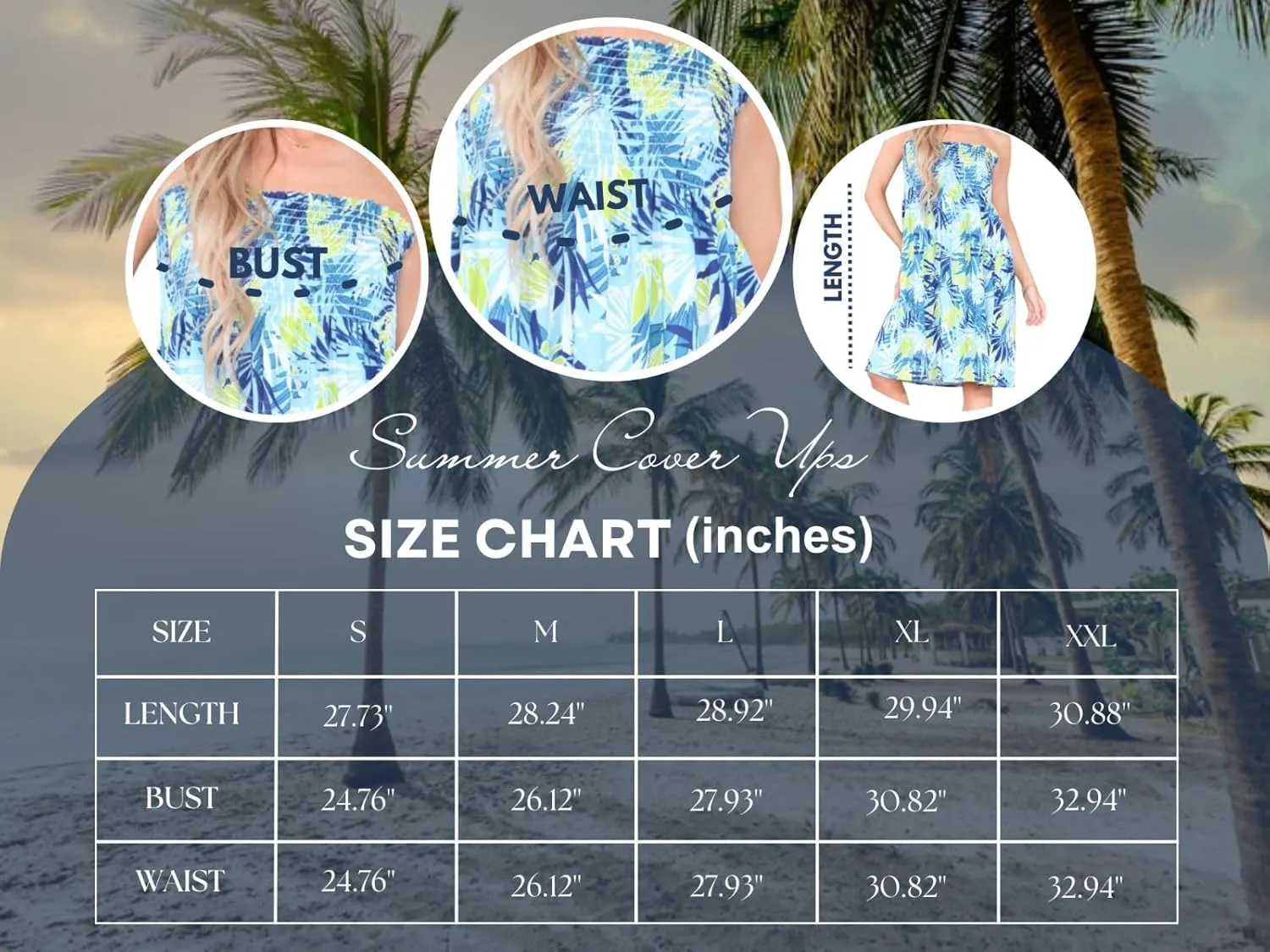 Loxdonz Summer Dresses for Women Strapless Boho Floral Print Sundress Tube Top Dress Beach Cover Ups
