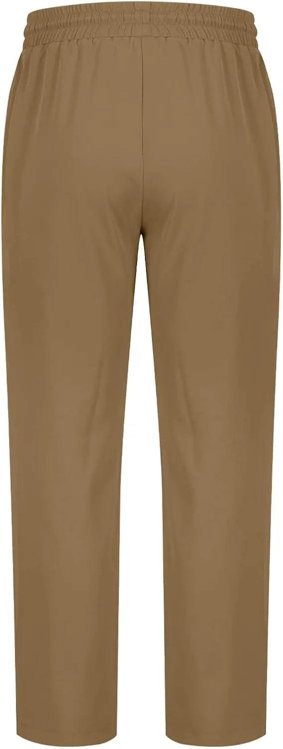 Men Fashion Sport Pants Straight Fit Cargo Pants Solid Casual Pants Stretch Jogger Pants Classic Comfort Pants