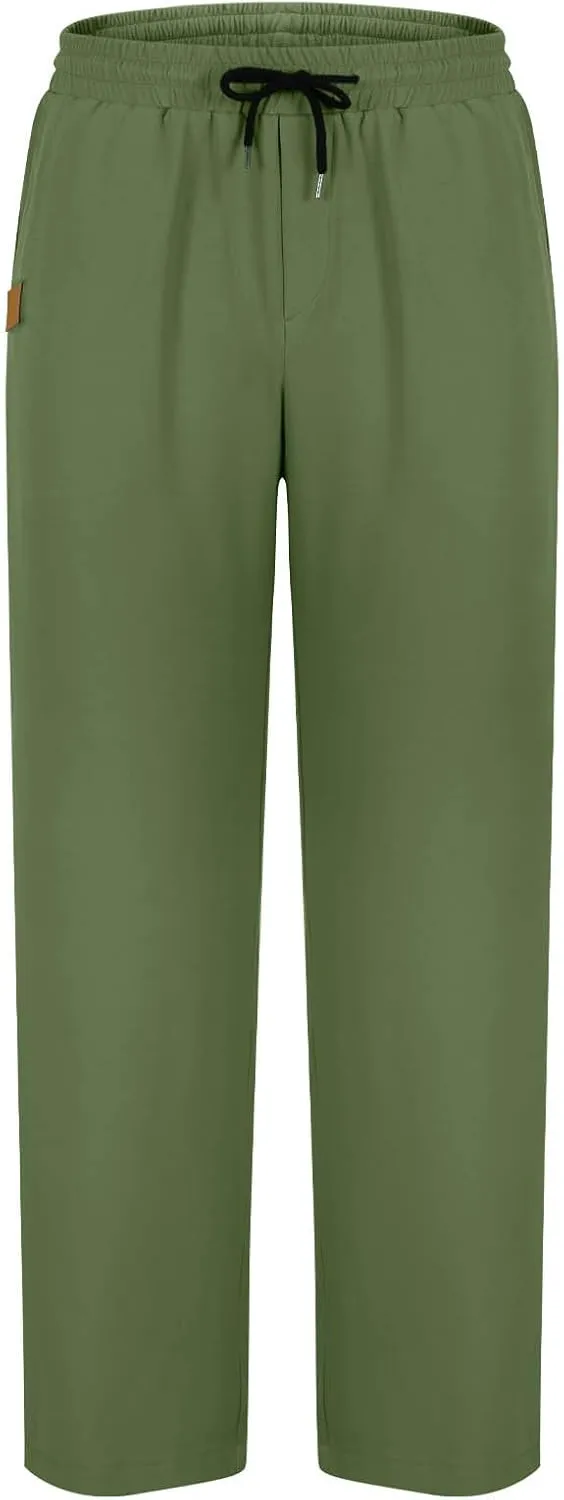 Men Fashion Sport Pants Straight Fit Cargo Pants Solid Casual Pants Stretch Jogger Pants Classic Comfort Pants