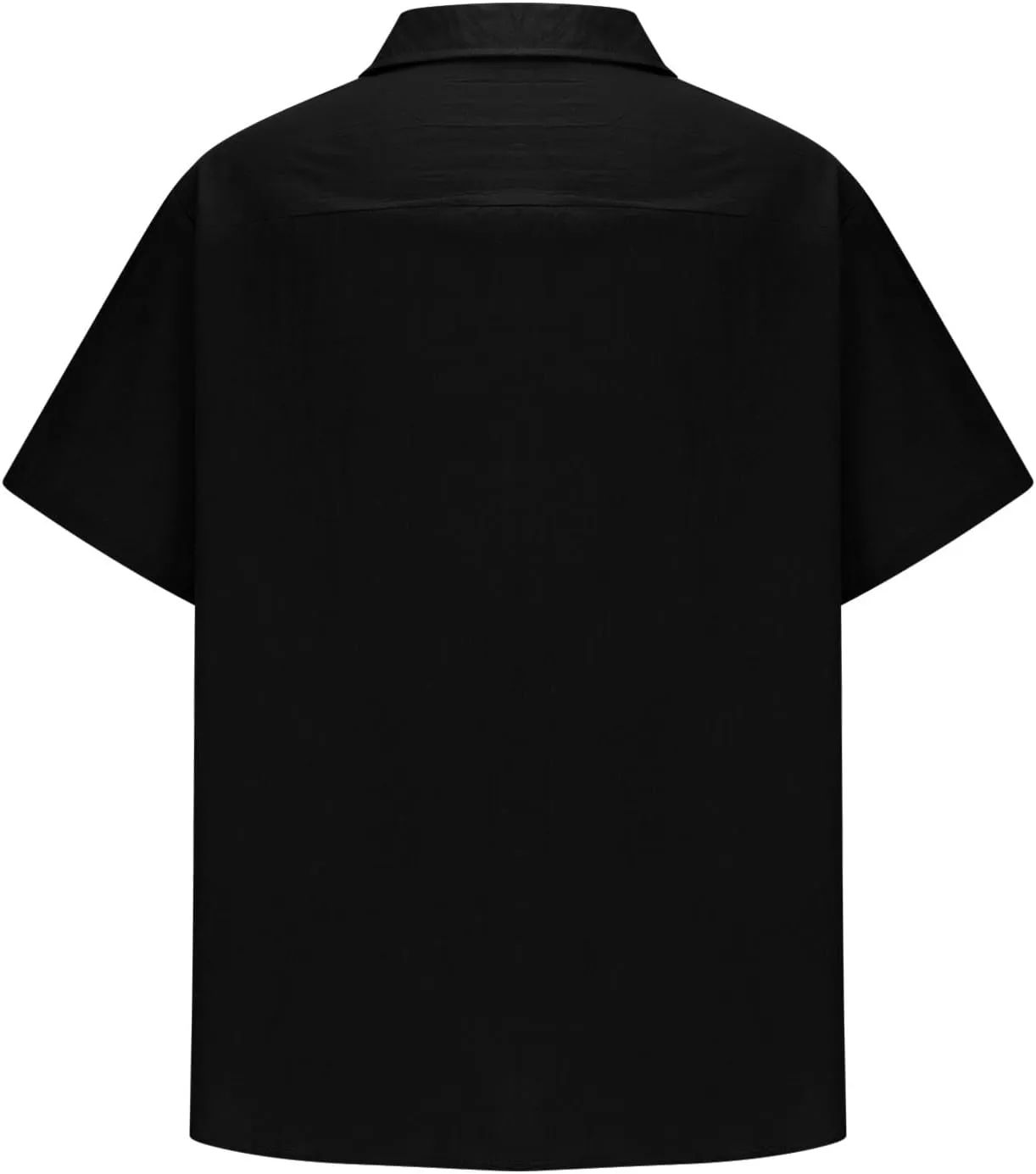 Men Linen Shirt Slim Cotton Solid Color Short Sleeve Button Down Lapel T-Shirts Casual Outdoor Vacation Soft Blouses
