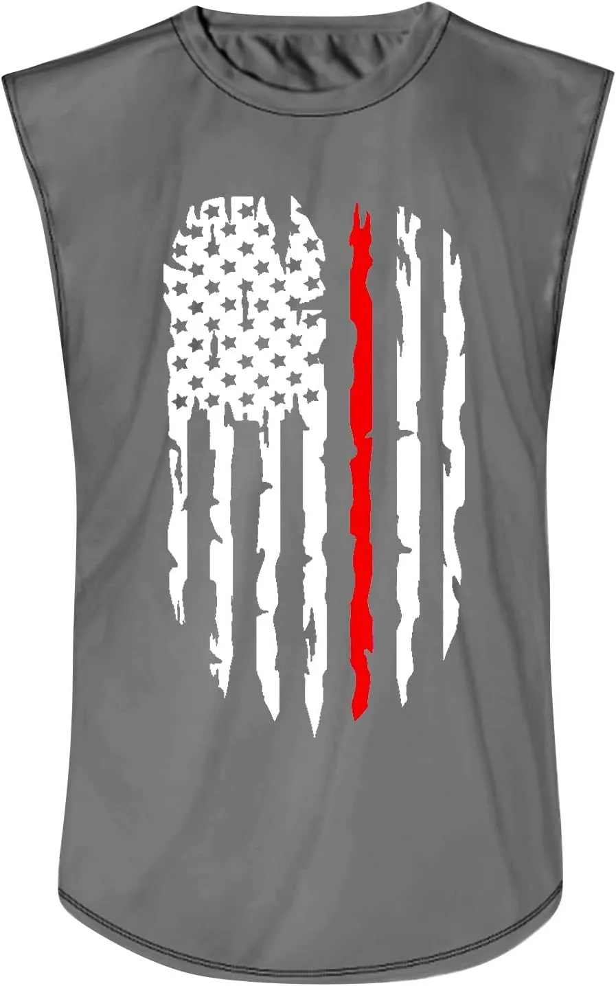 Mens American Flag Tank Tops 4th of July Shirts Sleeveless O-Collar Workout Graphic Tees USA Tank Top