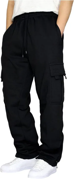 Men's Athletic Cargo Pants Baggy Lightweight Pants Drawstring Work Pants Lounge Sports Pants Hiking Trendy Pants