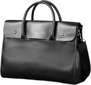 Mens Briefcase Work Bag PU Leather Practical Laptop Bag Business Bag for Business Trip