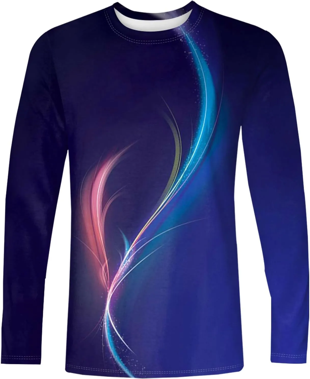 Mens Graphic T-Shirts Fall Casual Crew Neck Shirt Long Sleeve Designer Vintage Clothing