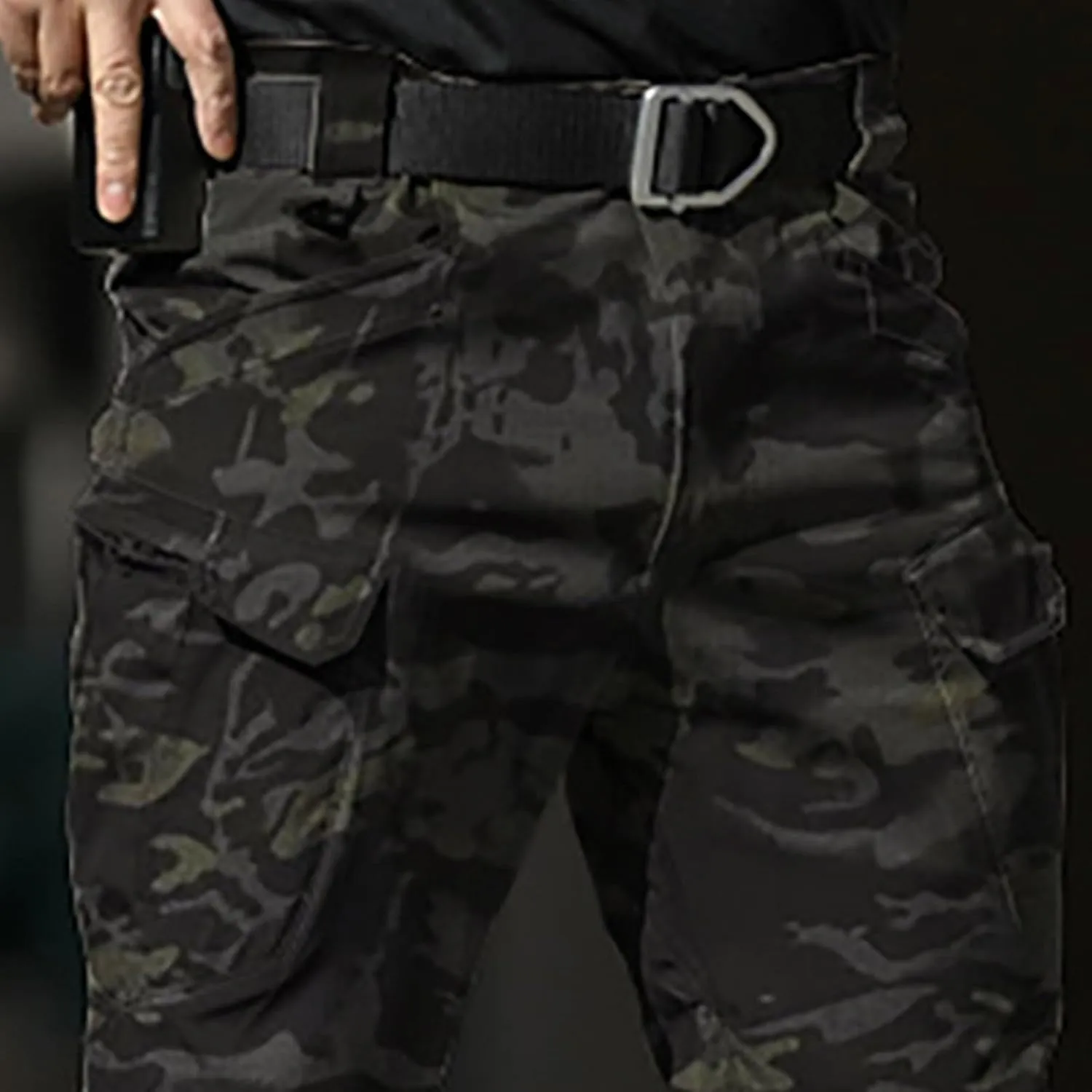 Mens Khaki Pants Pants 6 Full Men's Cargo Cargo Pocket Men's Pants Track Pants Mens Cargo Work Pants Black Joggers