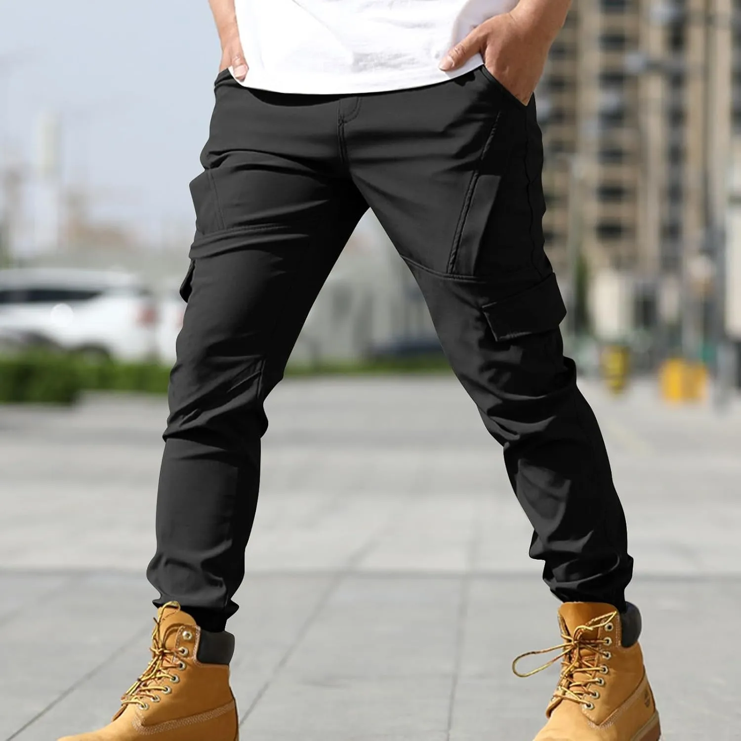 Mens Light Tactical Pants Outdoor Cargo Pants Climbing Trail Pants Hiking Active Pants Comfort Classic Trousers