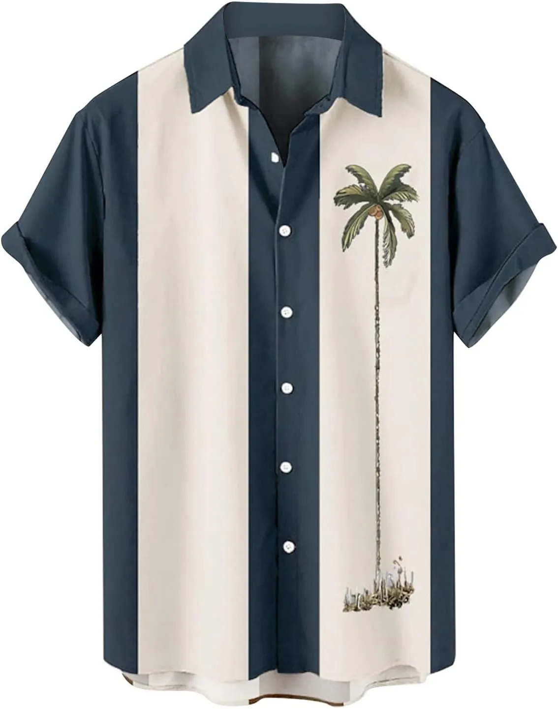 Mens Short Sleeve Shirts Casual Cotton Linen Shirts for Men Holiday Beach Solid Summer Beach Hawaiian Vacation