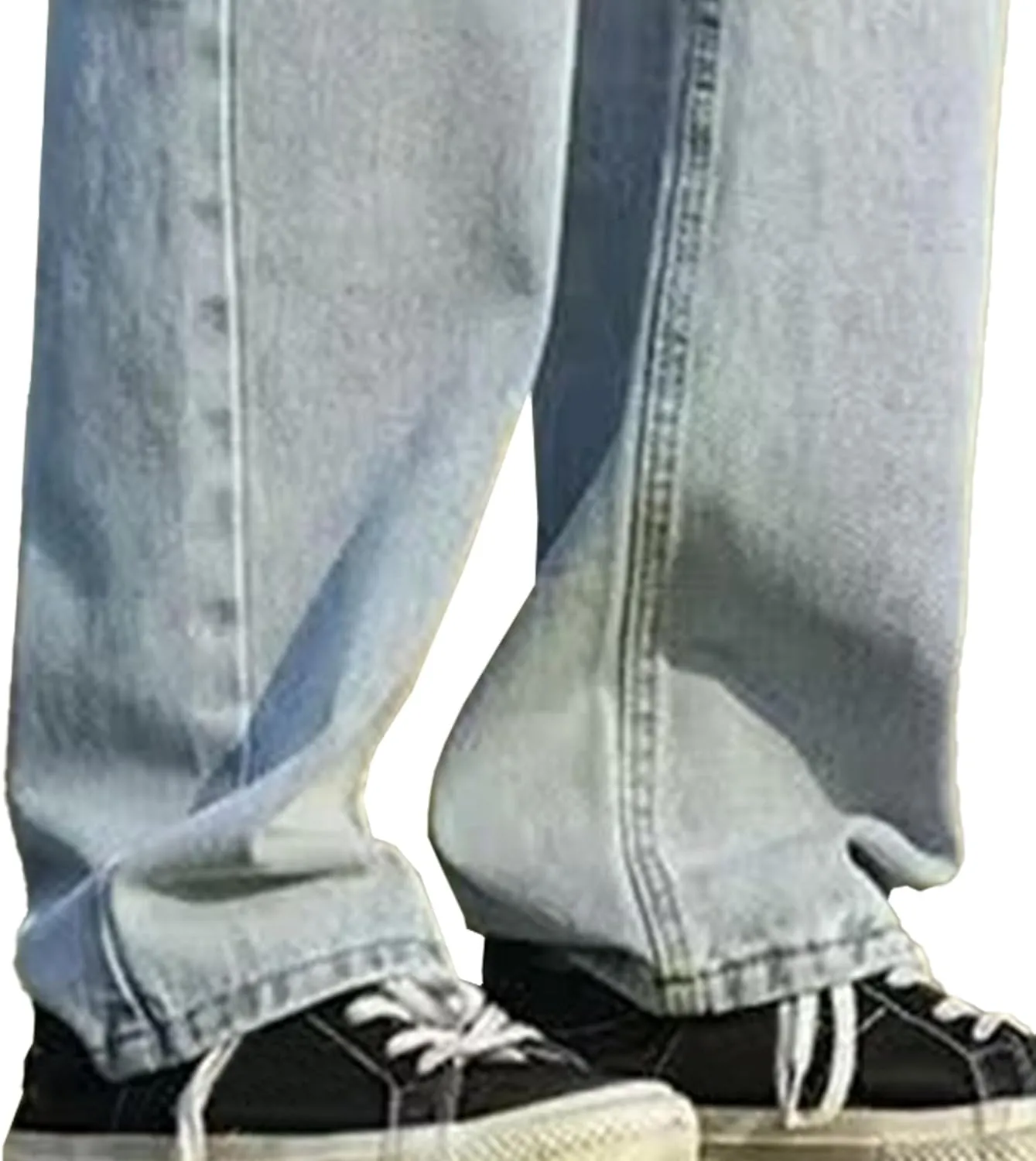 Men's Straight Wide Leg Streetwear Jeans Regular Fit Classic Denim Pants Washed Vintage Jeans Trouser