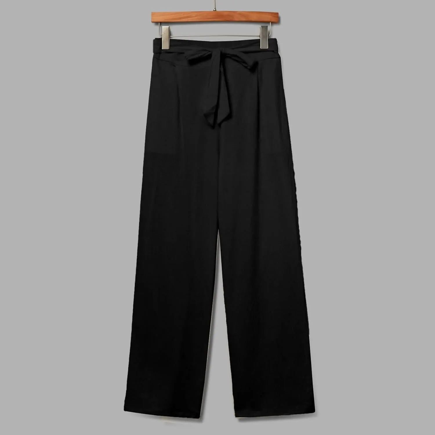 midelxp Straight Leg Linen Pants Women Summer Lightweight Drawstring High Waist Plus Size Pants Loose Comfy Boho Beach Pants