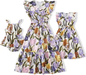 Mommy and Me Family Matching Outfits Women and Girls Stylish Dresses