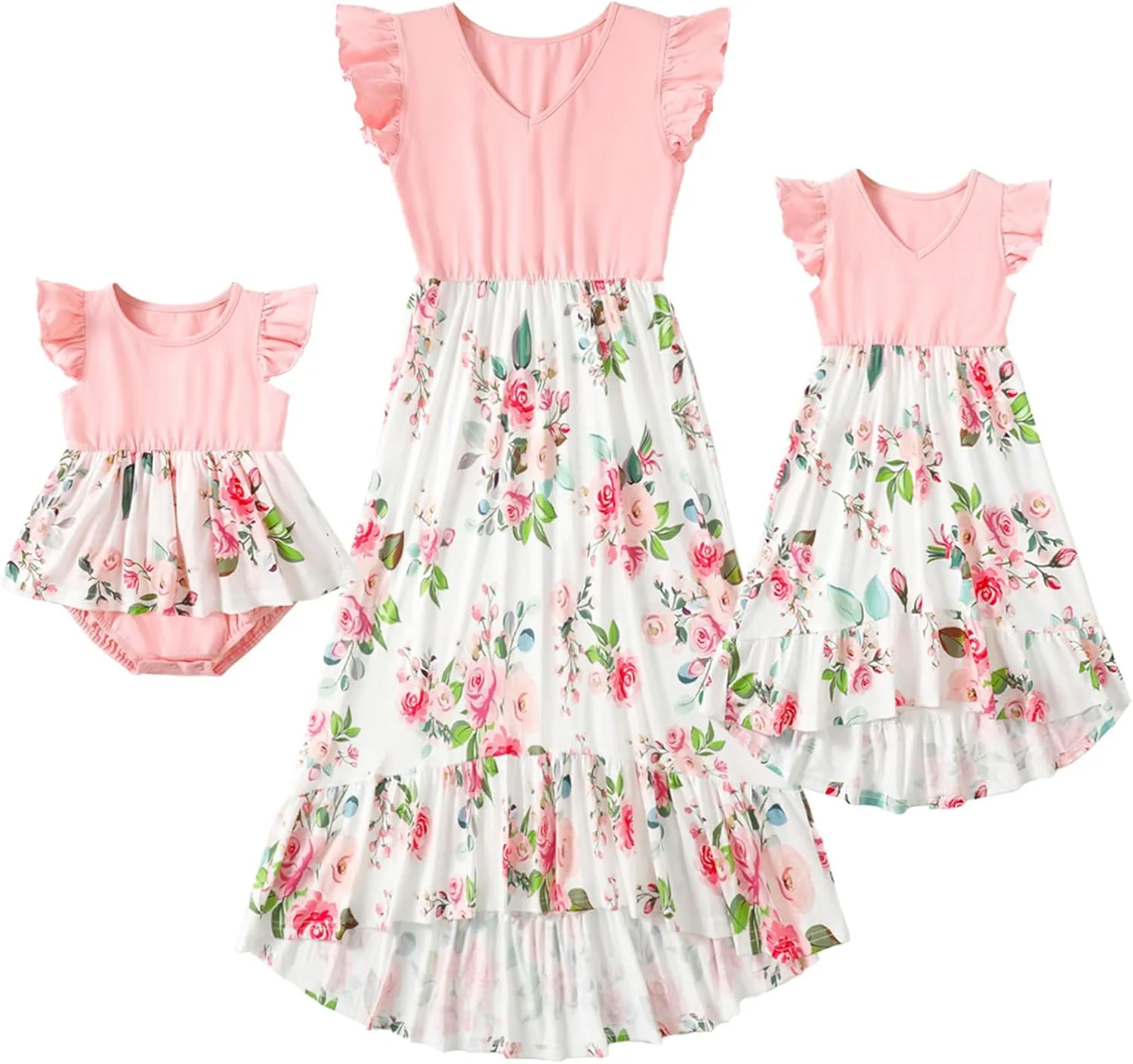 Mommy and Me Family Matching Outfits Women and Girls Stylish Dresses