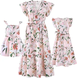 Mommy and Me Family Matching Outfits Women and Girls Stylish Dresses