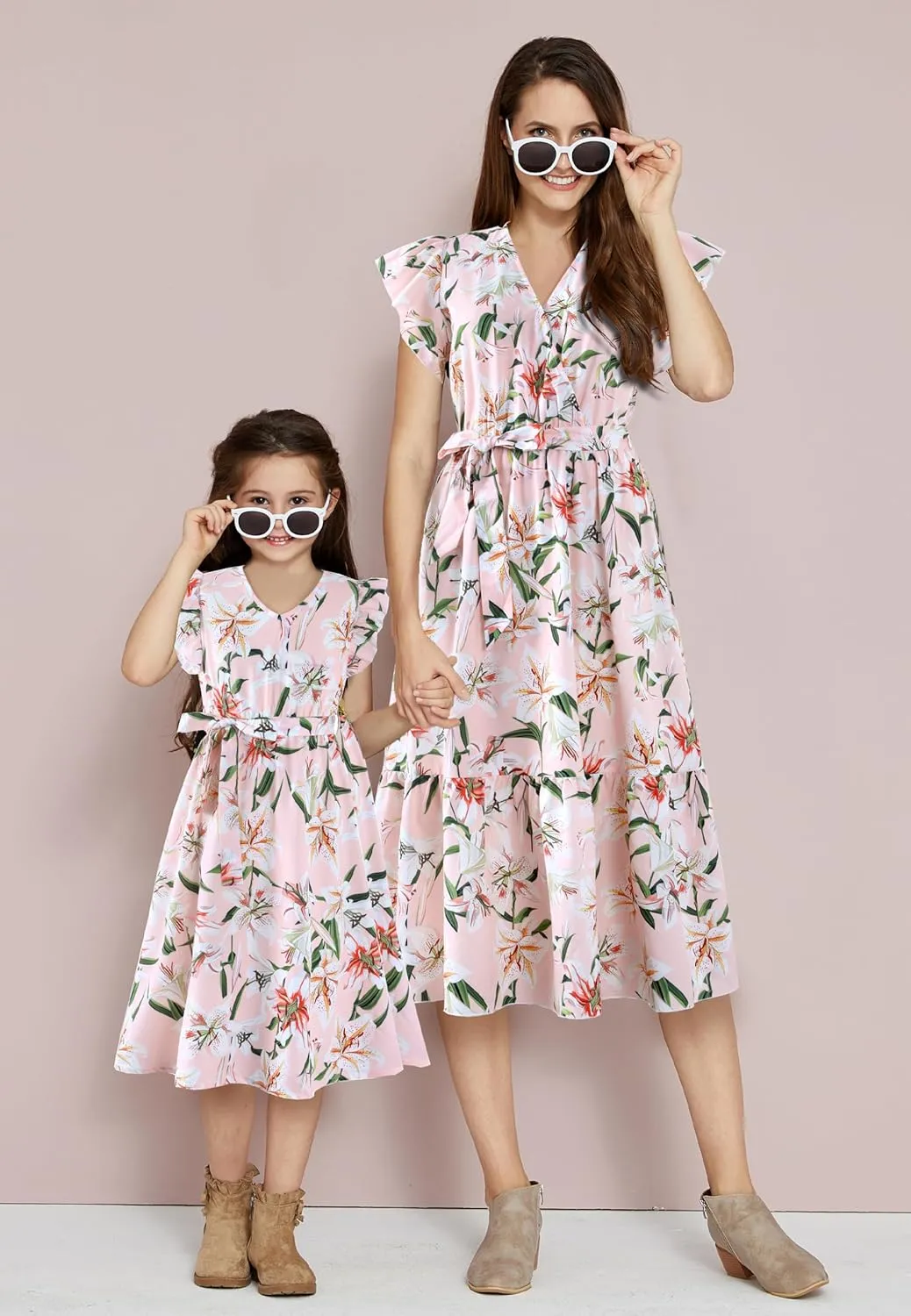 Mommy and Me Family Matching Outfits Women and Girls Stylish Dresses