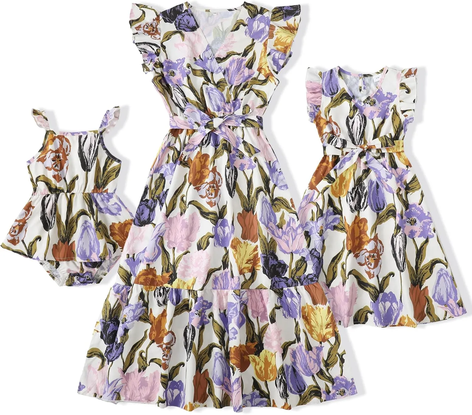 Mommy and Me Family Matching Outfits Women and Girls Stylish Dresses