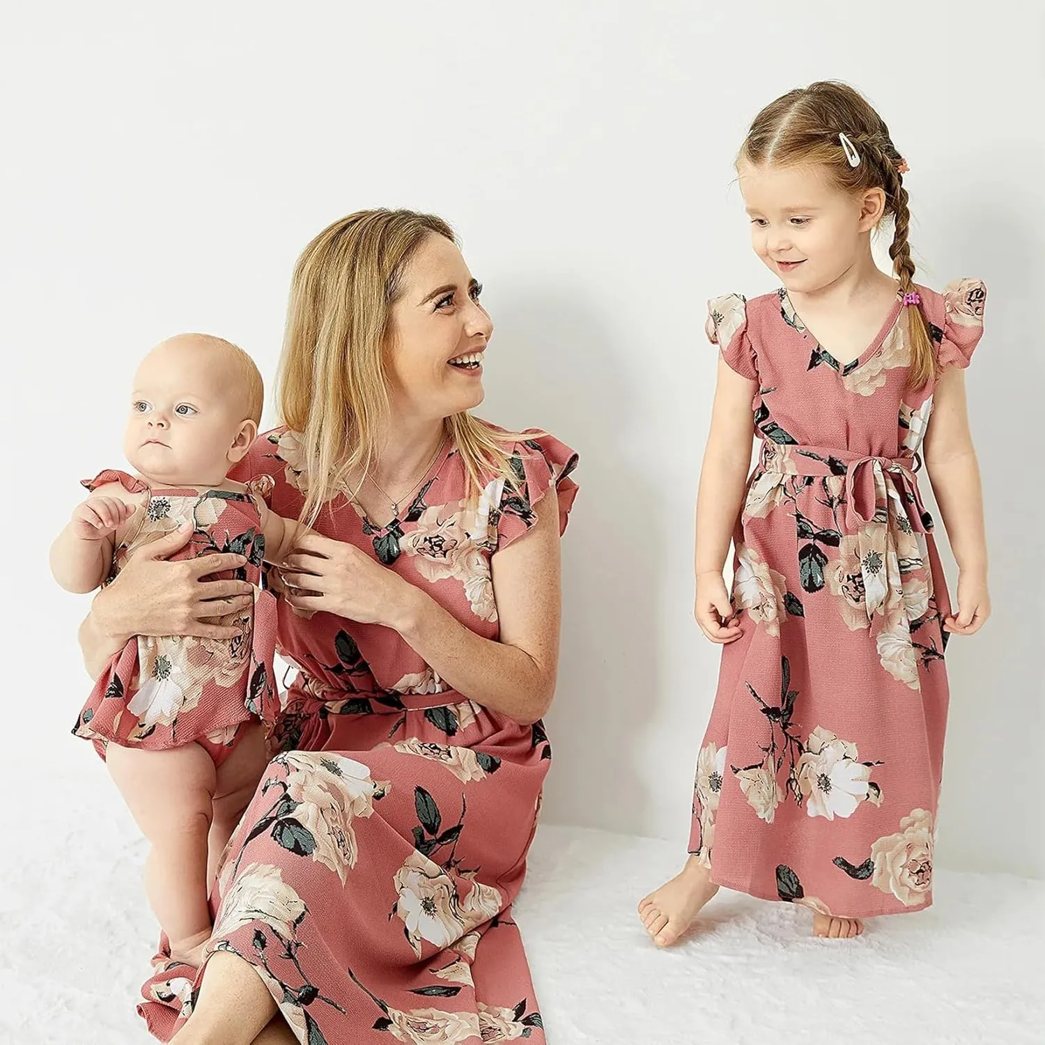 Mommy and Me Family Matching Outfits Women and Girls Stylish Dresses