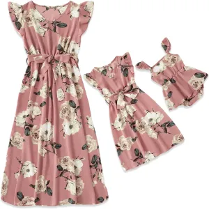 Mommy and Me Family Matching Outfits Women and Girls Stylish Dresses