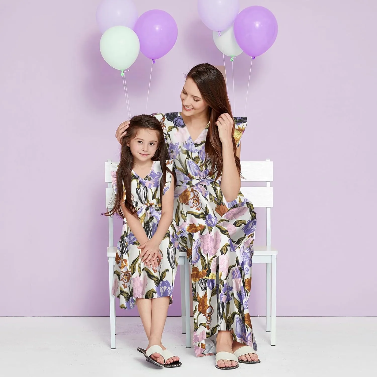 Mommy and Me Family Matching Outfits Women and Girls Stylish Dresses