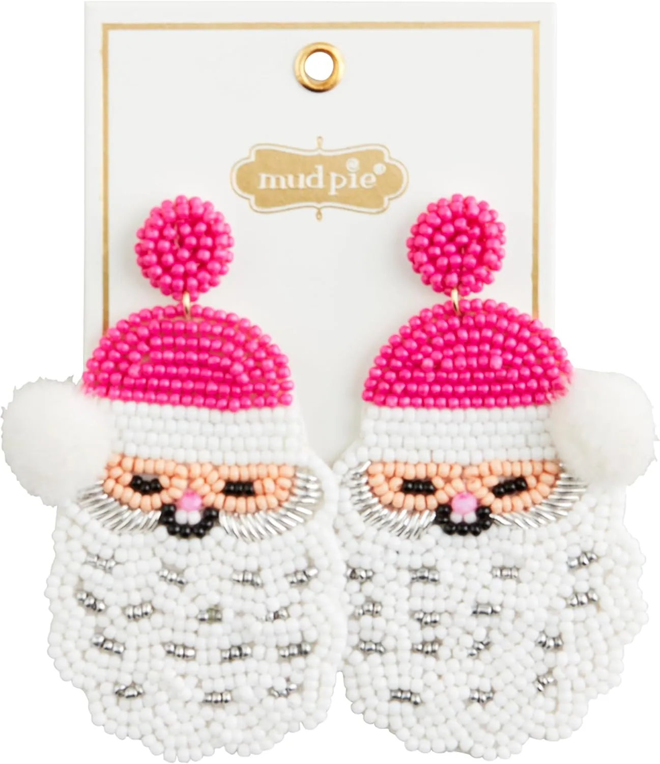 Mud Pie Holiday Beaded Earrings-Sa