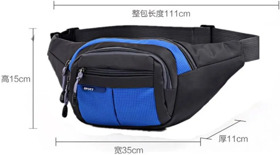 Multi Functional Waist Bag for Leisure and Sports Men's Crossbody Bag Chest Bag Outdoor Running Waist Bag