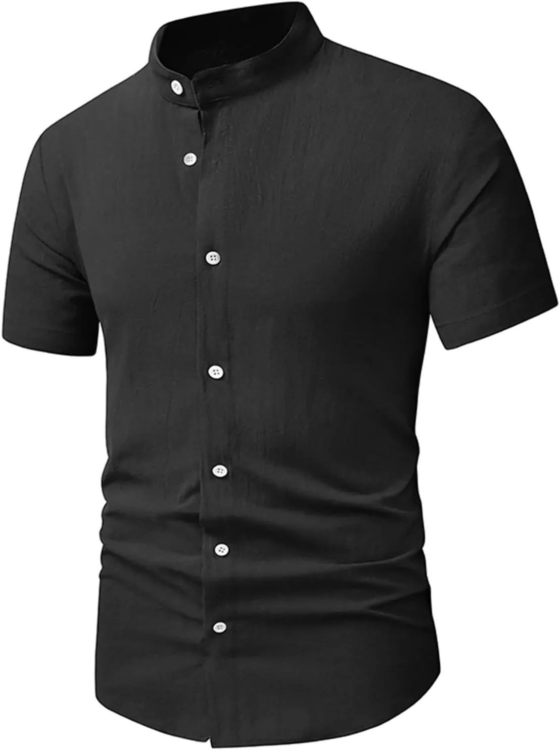 Muscularfit Mens T Shirts Short Sleeve Summer Casual Stylish Cotton Linen Polo Shirt Regular-Fit Big and Tall Button Tees